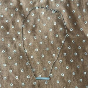 Elegant Silver Bar Necklace